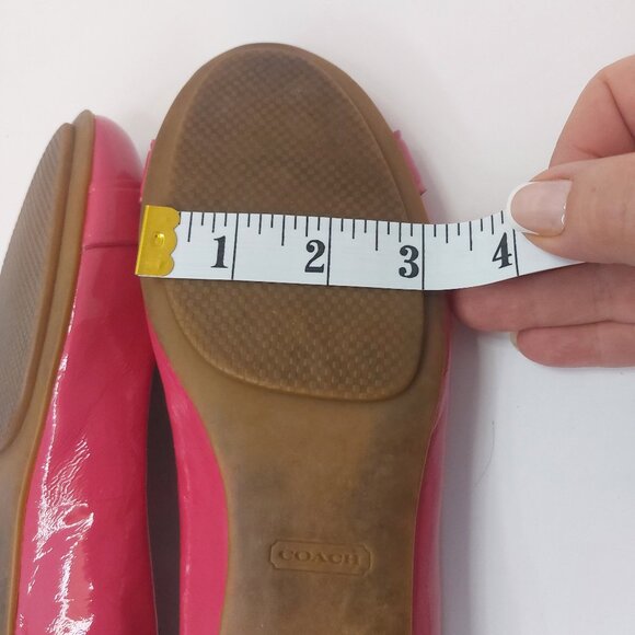 COACH London Pink Patent Leather Flats Women's US 8B - Picture 11 of 12